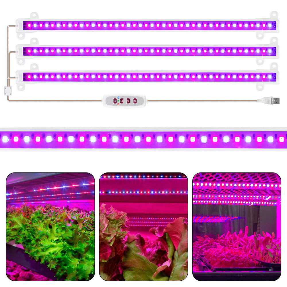 1/2/3/4 LED Grow Light Strips for Indoor Plants Red Blue Full Spectrum USB Phyto Lamp Timer Dimmable Seedlings Flower Lamp Bar