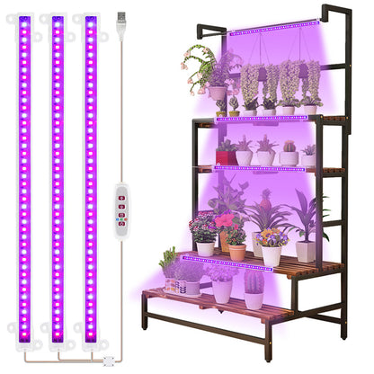 1/2/3/4 LED Grow Light Strips for Indoor Plants Red Blue Full Spectrum USB Phyto Lamp Timer Dimmable Seedlings Flower Lamp Bar