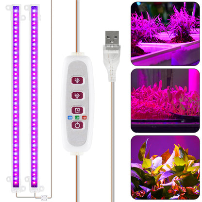 1/2/3/4 LED Grow Light Strips for Indoor Plants Red Blue Full Spectrum USB Phyto Lamp Timer Dimmable Seedlings Flower Lamp Bar