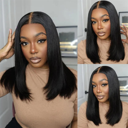 13x4 Bone Straight Human Hair Wig Transparent Lace Frontal Wigs Women Short Bob Wig Brazilian Remy Straight Natural Wigs