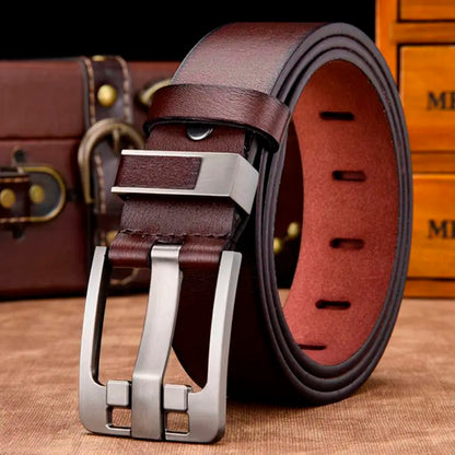 Luxury Belt Men's Belt New Large Plus Size 100-130cm Retro Needle Buckle Men's Belt High Quality