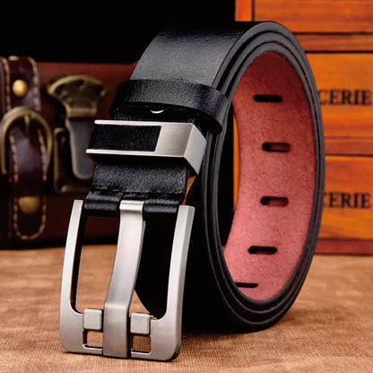 Luxury Belt Men's Belt New Large Plus Size 100-130cm Retro Needle Buckle Men's Belt High Quality