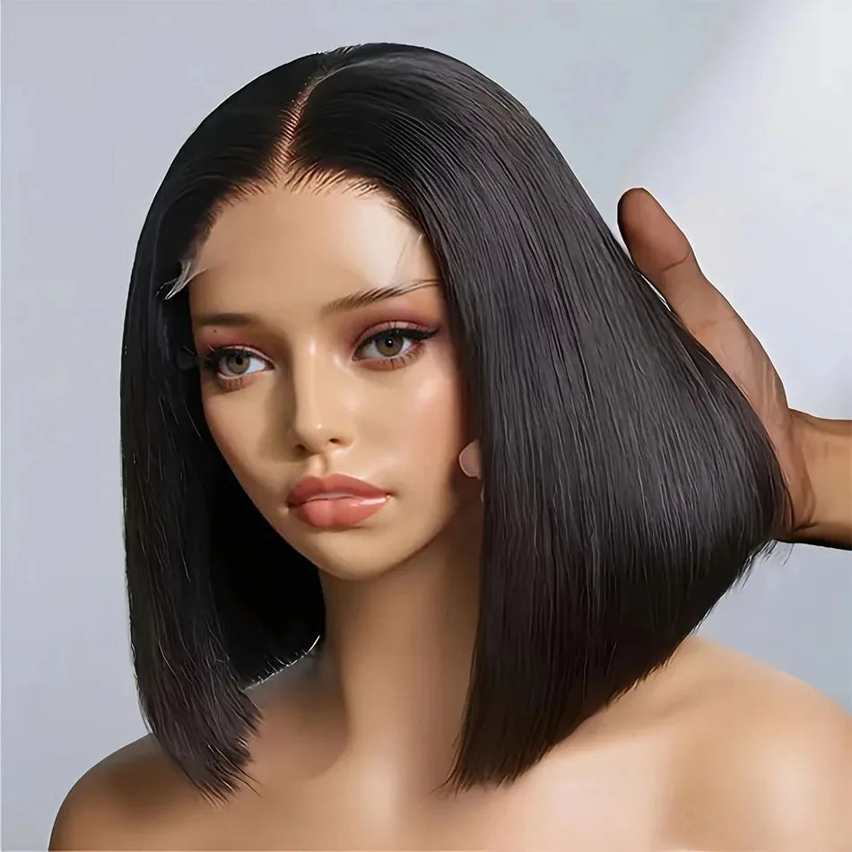 MELODIE 14 16 Inch Bob Wig 13x6 Frontal Straight Lace Natural 100% Human Hair Wigs 13x4 HD Transparent Lace Front Wig For Women