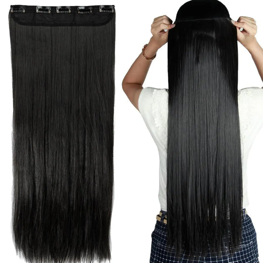 100% Brazilian Clips In One Piece Hair Extension Natural Straight Remy Human Hair  Invisible Seamless Clip in Straight One Piece