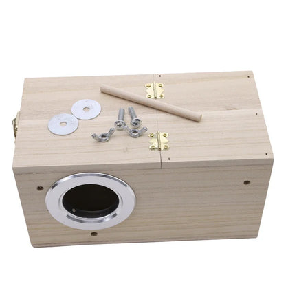 Pet Bird House Parakeet Nest Box Bird House Budgie Wood Breeding Box For Lovebirds Parrotlets Mating Box