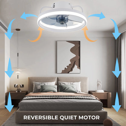 Ceiling Fans With Remote Control and Light LED Lamp Fan Smart Silent Ceiling Fans For Bedroom Living Room Decor Ceiling Lamp