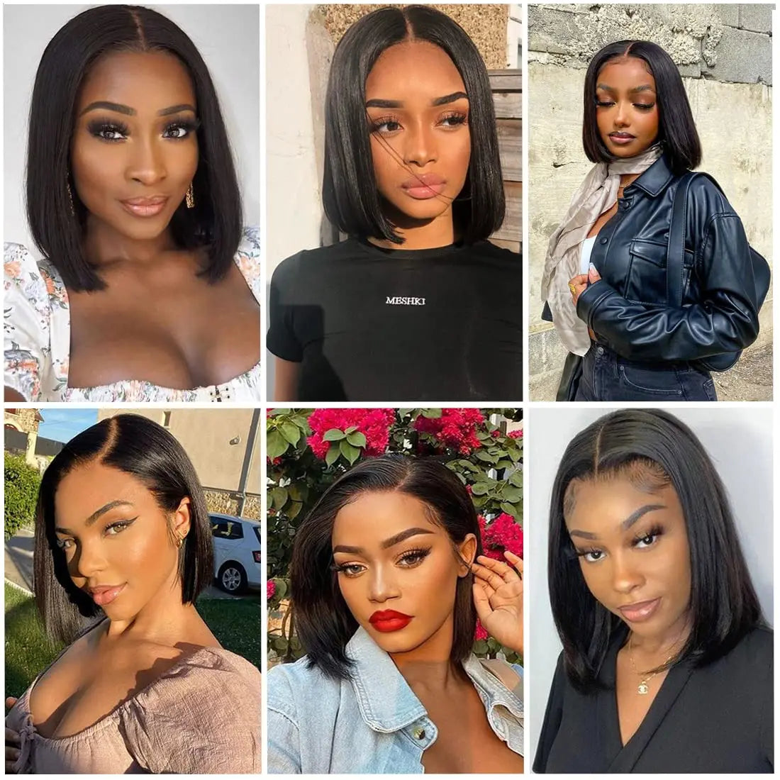 Bob Wig 13x4 Lace Front Wigs 180 Density Short Bob Wigs HD Lace Frontal Wig Brazilian Human Hair for Women Natural Black