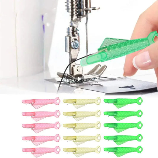 5/10/30PCS Mini Needle Threader DIY Tool Home Hand Sewing Machine Device Thread Needle Cross Plastic Stitch Sewing Accessories