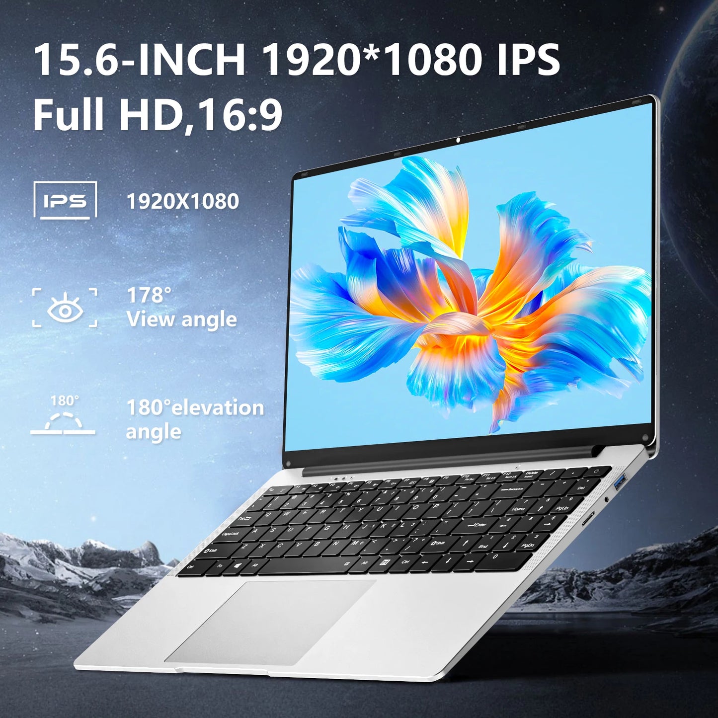 Laptops 15.6 Inch 8GB RAM 256 GB SSD 1920*1080P  Screen Learning Portable Notebook Computer with Office 365 Camera for Student