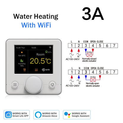 Tuya Wifi Thermostat Smart Thermostat Gas Boiler Water Floor Heating Termostato Digital Temperature Controller Smart Life Alexa