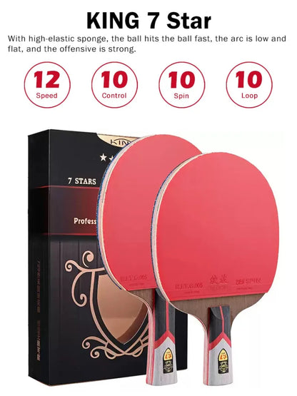 729 Ping Pong Racket Professional Offensive Table Tennis Racket King 6 7 8 9Star ITTF Approved Ping Pong Paddle for Intermediate