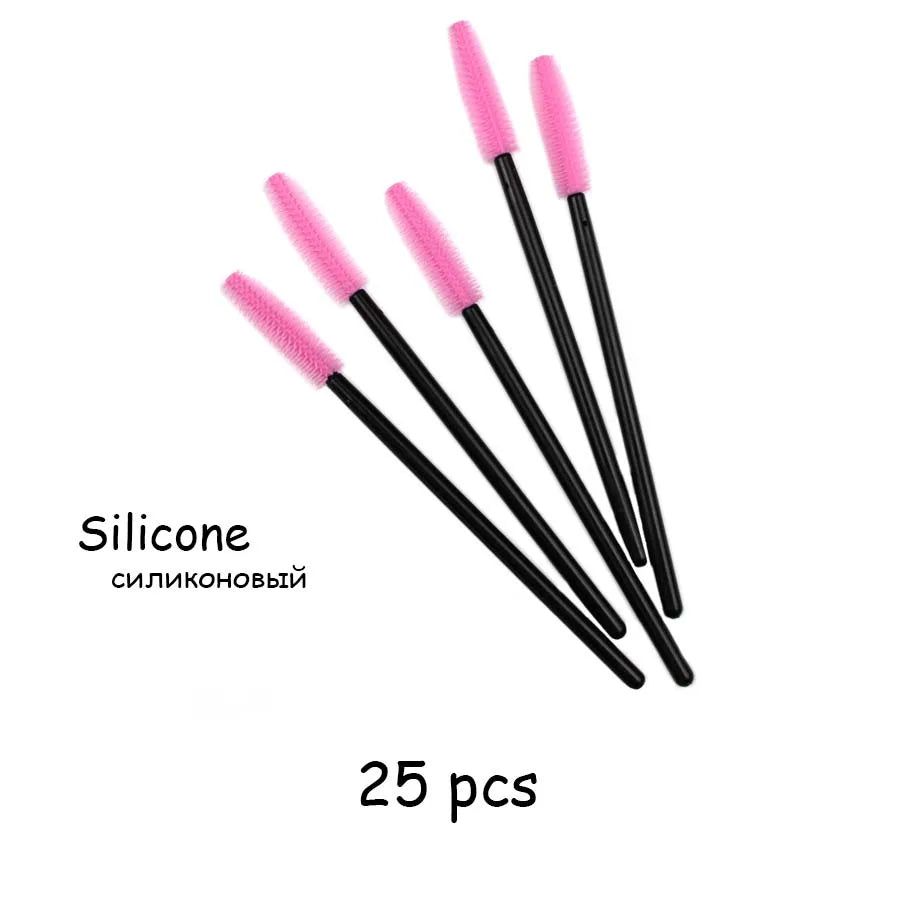 5/25 PCS Silicone Mascara Wands Applicator Disposable Eyelash Brushes Comb Beauty Makeup Brush For Women Eyelash Extension tools