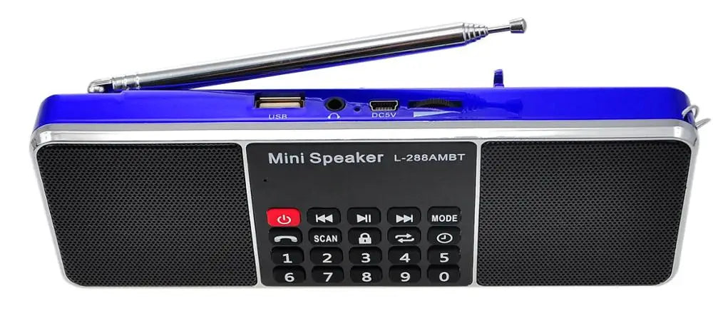 EONKO L-288AMBT Super Bass Stereo Bluetooth AM FM Radio TF USB AUX Handsfree Lock Button