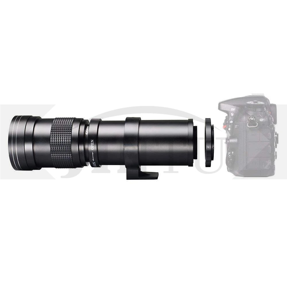 JINTU 420-800mm Manual Telephoto Zoom Lens F/8.3 for Canon SLR Cameras 4000D 1200D 80D 90D 60D 70D T5i T6i T6s T7 T7I 7D 5D IV