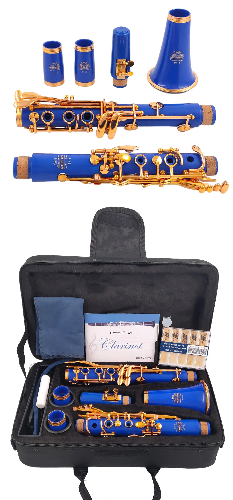 MORESKY Bb Clarinet 17 Key Sib Klarnet /ABS Body Material Clarinette