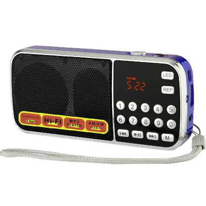 EONKO L-088AM Super Bass AM/FM Radio King with TF USB AUX Flashlight Rechargeable Battery