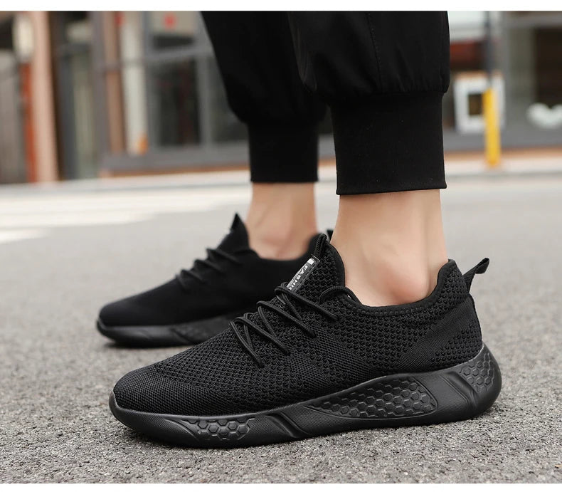 Men Light Running Shoes  Breathable Lace-Up Jogging Shoes for Man Sneakers Anti-Odor Men's Casual Shoes Drop Shipping