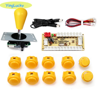 ARCADE, Arcade joystick DIY Kit Zero Delay USB Controller SANWA 8 Way Joystick 30mm Push Buttons, botões para PC, Raspberry Pi