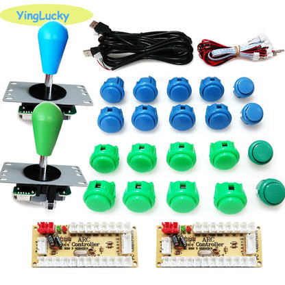 ARCADE, Arcade joystick DIY Kit Zero Delay USB Controller SANWA 8 Way Joystick 30mm Push Buttons, botões para PC, Raspberry Pi