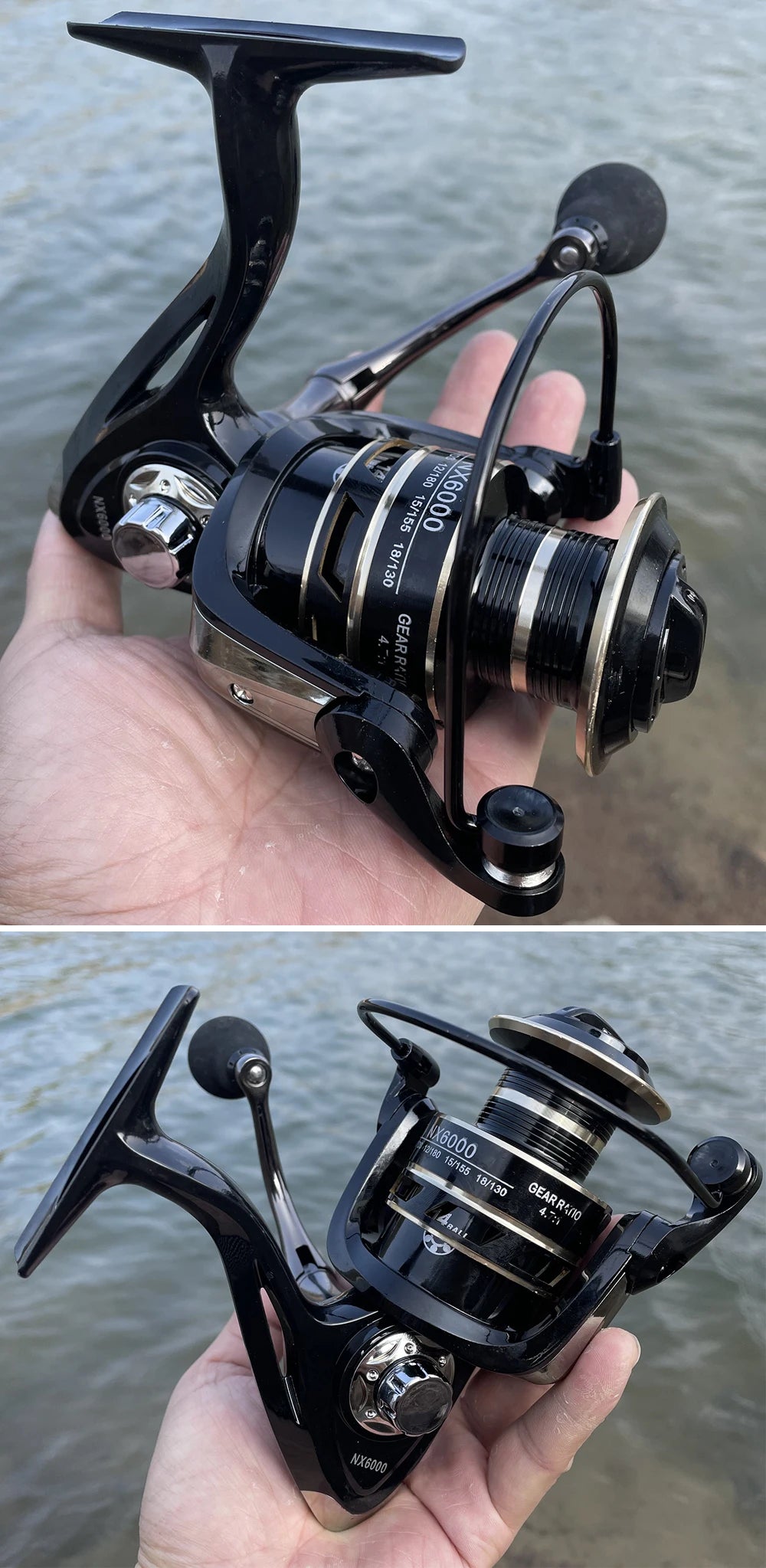 High-Quality Metal Spool Saltwater 5.2:1/4.7:1 High Speed Reel Waterproof Suitable for Pike Fishing 2000-7000Sreies