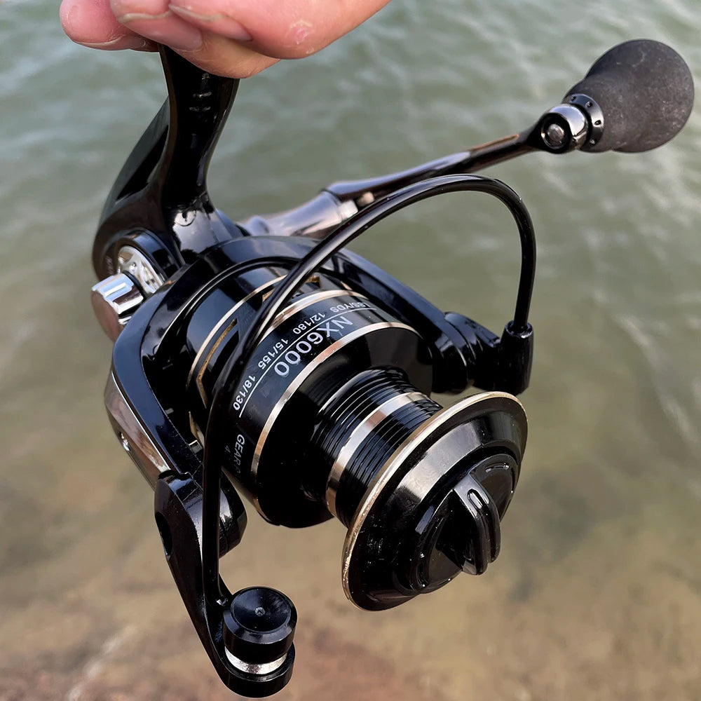 High-Quality Metal Spool Saltwater 5.2:1/4.7:1 High Speed Reel Waterproof Suitable for Pike Fishing 2000-7000Sreies