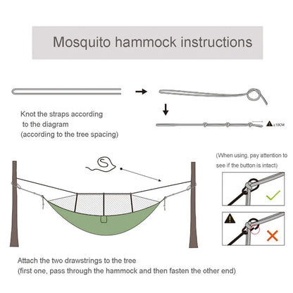 Camping Hammock with Bug Net and Rainfly Tarp,118x118in Portable Waterproof and UV Protection Hammock Tent for Indoor, Outdoor