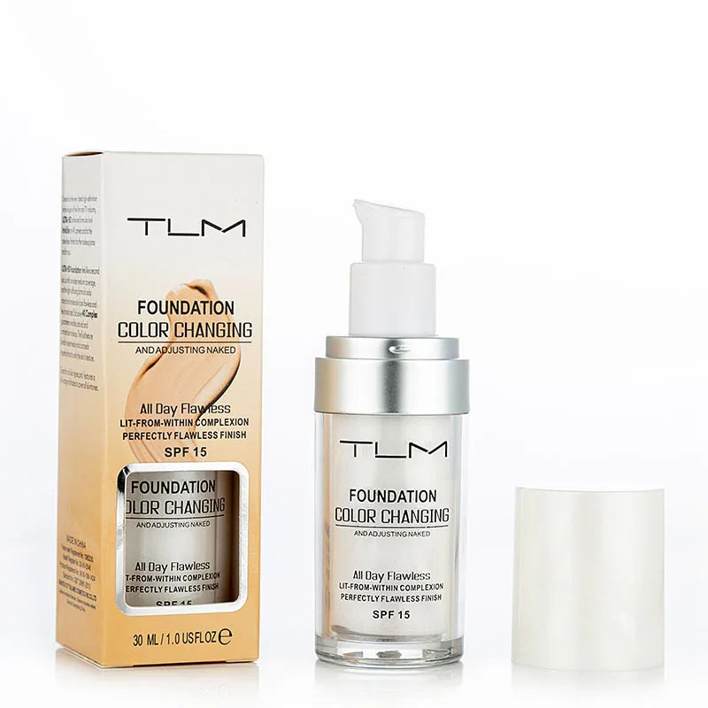 TLM Foundation Magic Color Changing Foundation Liquid Soft Matte Long Lasting Hydrating Makeup Base maquiagem