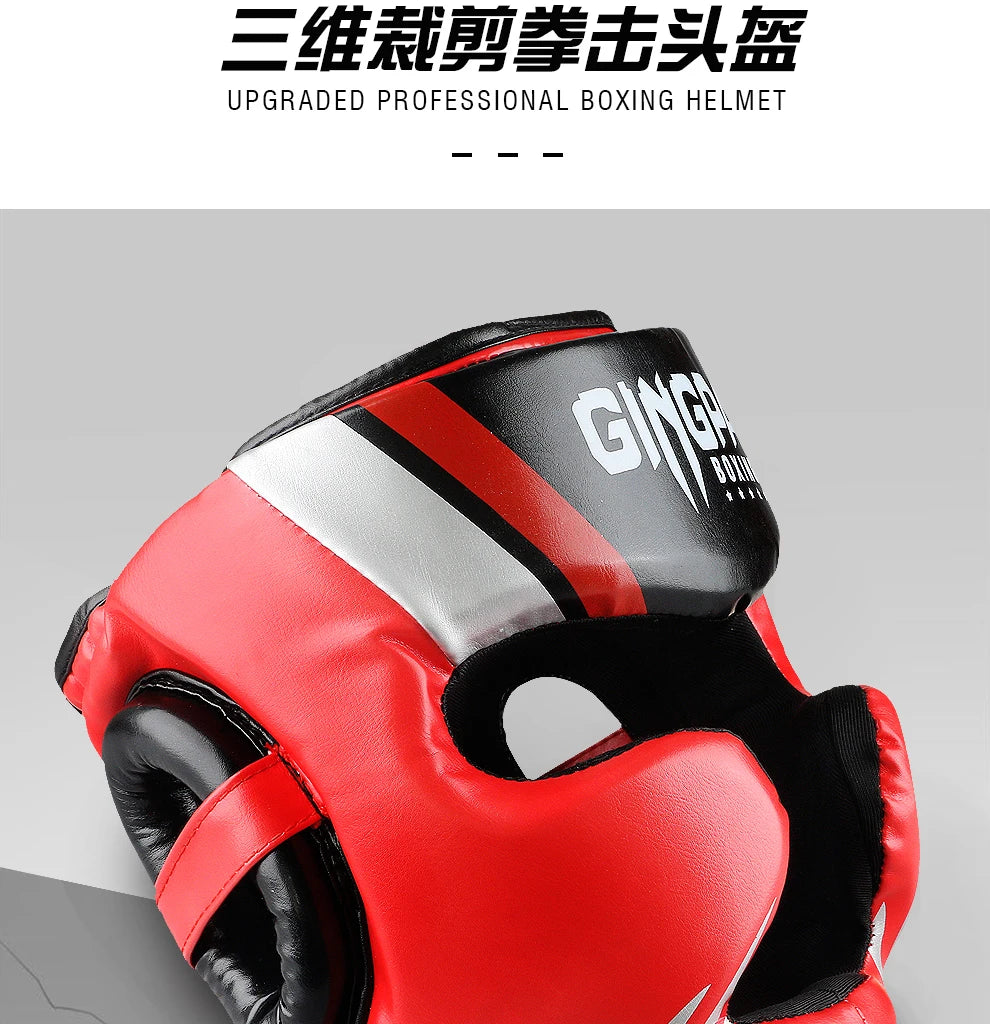 Promotion Boxing MMA Safety Helmet Head Gear Protectors Adult Child Training Headgear Muay Thai Kickboxing Full-Covered Helmets