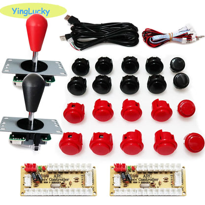 ARCADE, Arcade joystick DIY Kit Zero Delay USB Controller SANWA 8 Way Joystick 30mm Push Buttons, botões para PC, Raspberry Pi