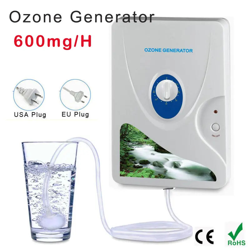 Portable Active Ozone Generator Sterilizer Air purifier Purification Fruit Vegetables water food Preparation ozonator ionizator