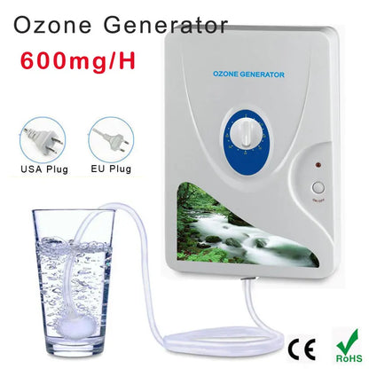 Portable Active Ozone Generator Sterilizer Air purifier Purification Fruit Vegetables water food Preparation ozonator ionizator