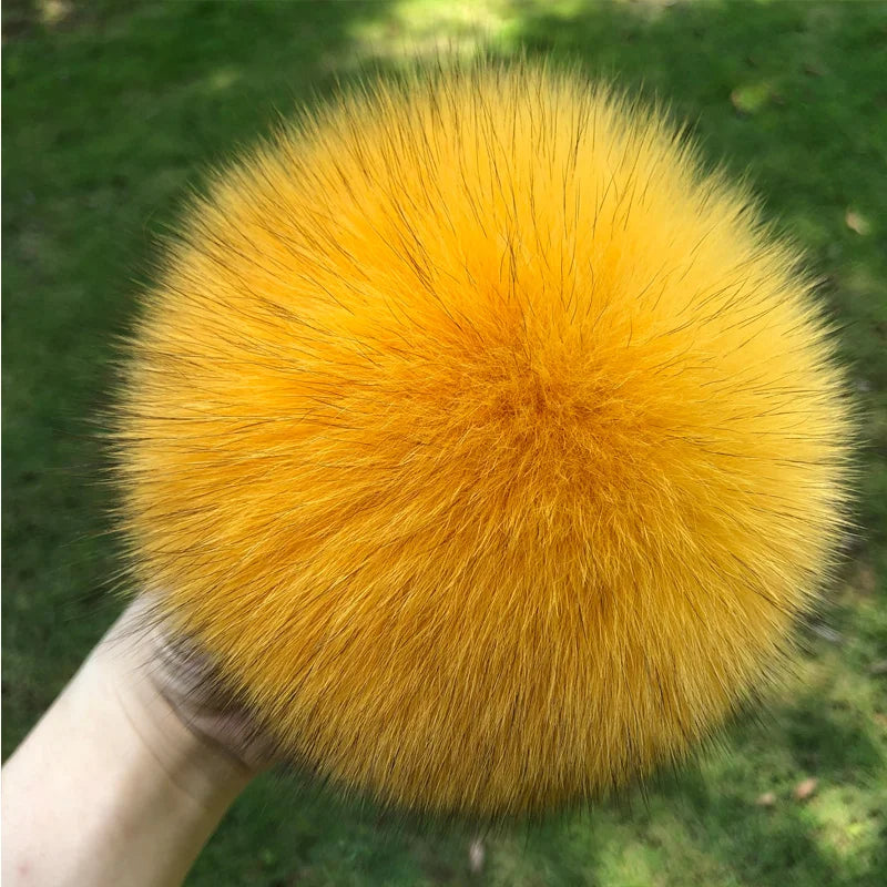 Real natural fox fur pompom raccoon fur pom pom for hat beanies For Caps Bags Scarf