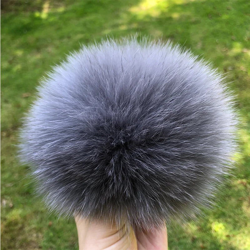 Real natural fox fur pompom raccoon fur pom pom for hat beanies For Caps Bags Scarf