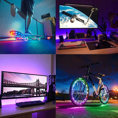 LED Strip Lights 3AA Battery 5V 5050SMD Flexible RGB RibbonLed Light For Room Vanity,Computer,Wine Cabinet,Wardrobe