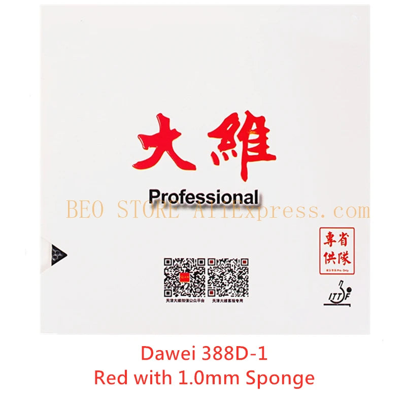 DAWEI 388D-1 Professional Long Pimples / TOPSHEET OX Table Tennis Rubber Original DAWEI 388D-1 Ping Pong Sponge