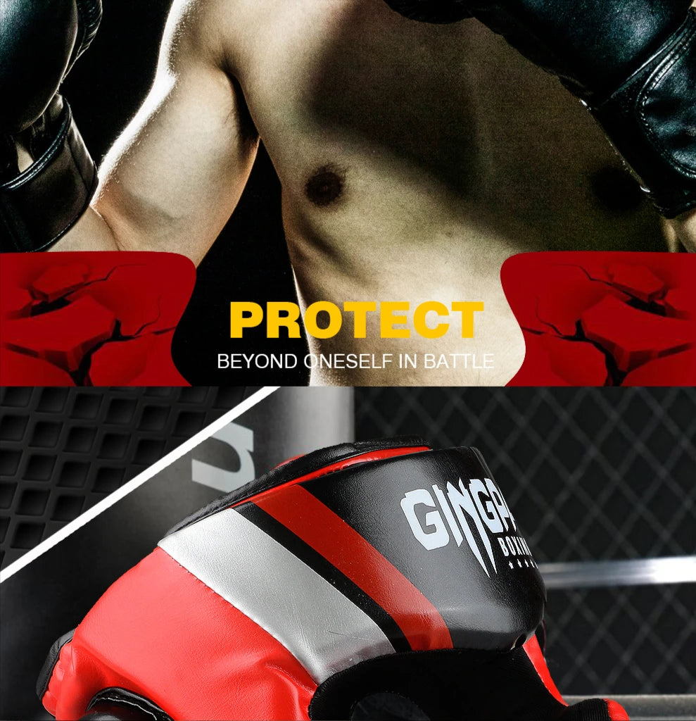 Promotion Boxing MMA Safety Helmet Head Gear Protectors Adult Child Training Headgear Muay Thai Kickboxing Full-Covered Helmets