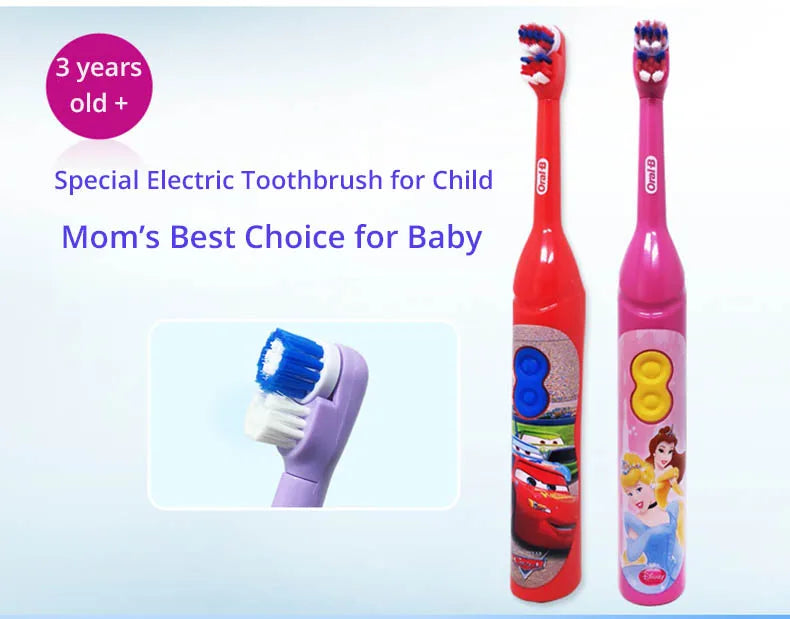 Oral B Electric Toothbrush Special for Children Gum Care Oral Clean Rotary Vibration Soft Bristle Battery Powered Tooth Brush