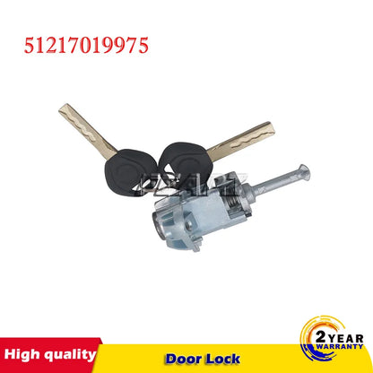 For BMW/ E46 3 Series Front Left Driver Door Lock Cylinder Barrel WITH 2 KEYS 51217019975, 51 21 7 019 975