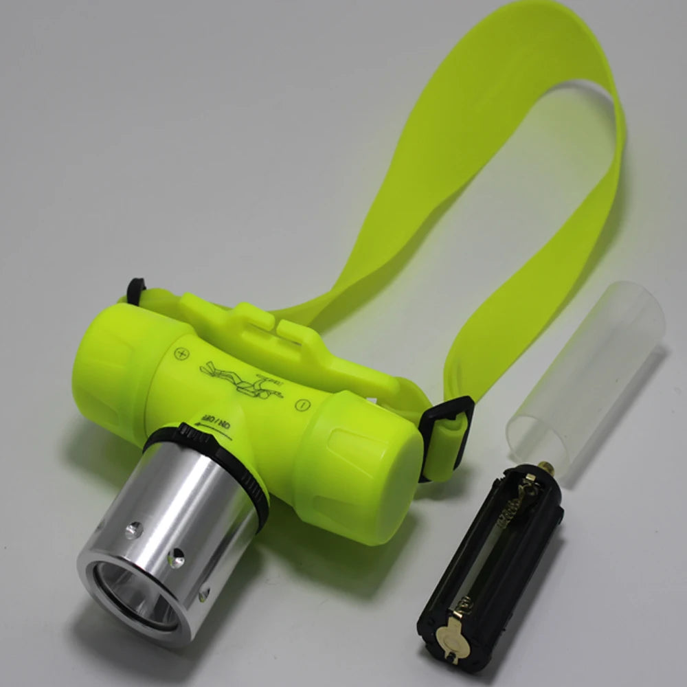 Diving Headlamp T6 LED Underwater Diving Headlight 3800 Lumen 10w Dive Flashlight Head Light Torch + battery/Charger/box