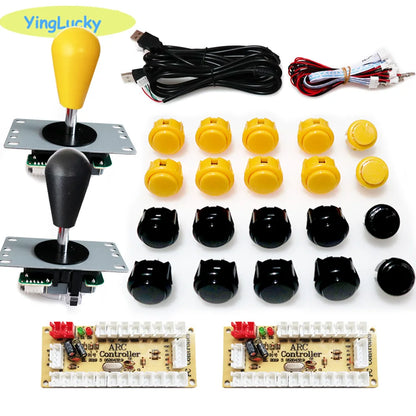 ARCADE, Arcade joystick DIY Kit Zero Delay USB Controller SANWA 8 Way Joystick 30mm Push Buttons, botões para PC, Raspberry Pi