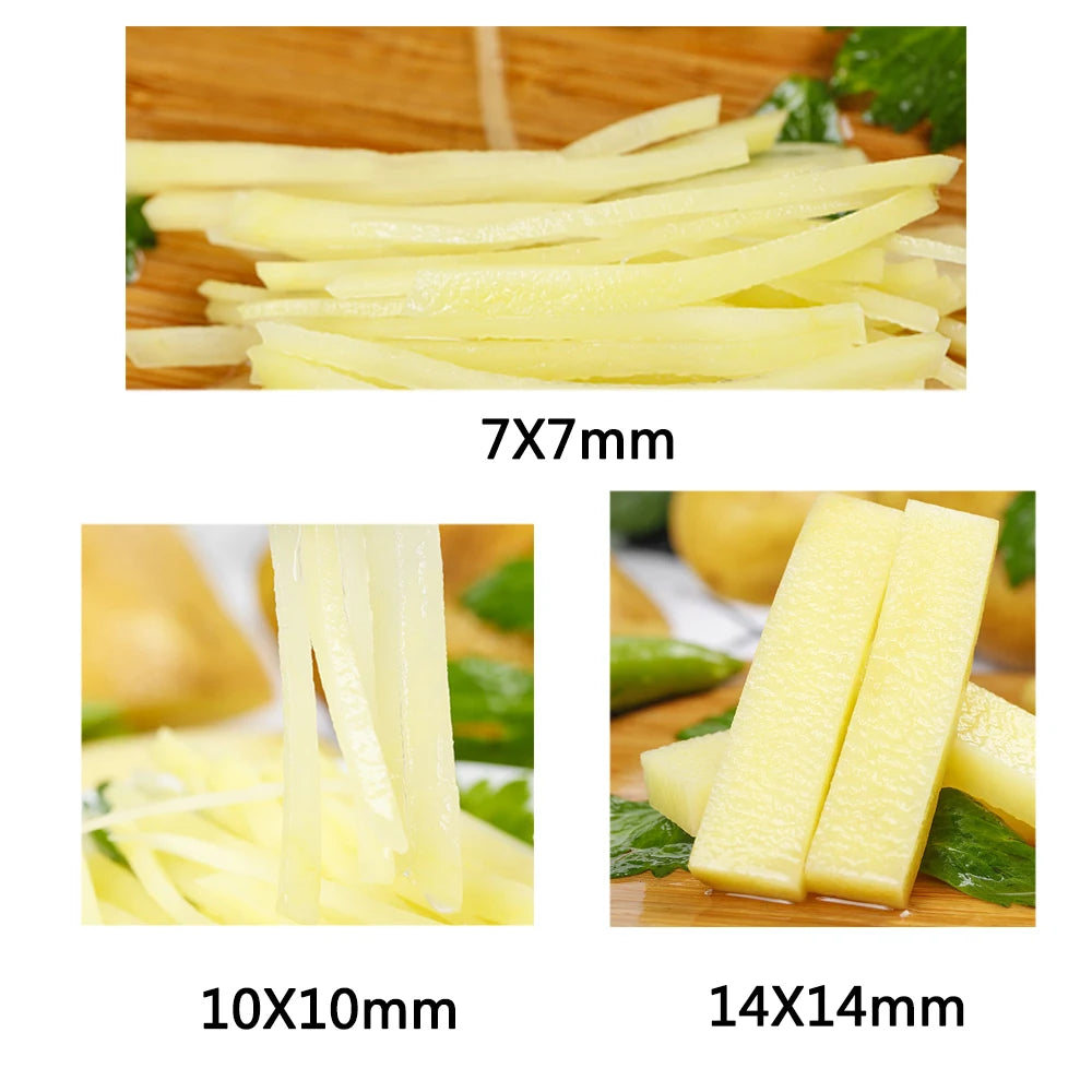 Blade Cutting Machine French Fry Cutter, Stainless Steel +3 Blades Size, Chips Cutter Parts French Fry Potato Chips Cutters