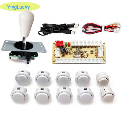 ARCADE, Arcade joystick DIY Kit Zero Delay USB Controller SANWA 8 Way Joystick 30mm Push Buttons, botões para PC, Raspberry Pi