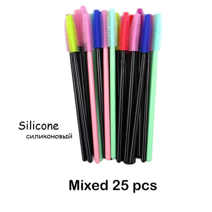 5/25 PCS Silicone Mascara Wands Applicator Disposable Eyelash Brushes Comb Beauty Makeup Brush For Women Eyelash Extension tools