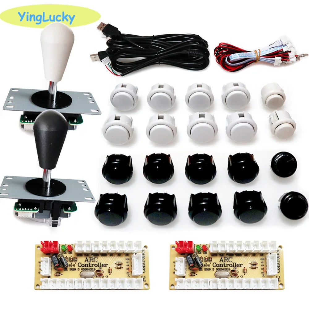 ARCADE, Arcade joystick DIY Kit Zero Delay USB Controller SANWA 8 Way Joystick 30mm Push Buttons, botões para PC, Raspberry Pi