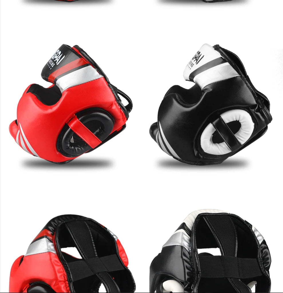 Promotion Boxing MMA Safety Helmet Head Gear Protectors Adult Child Training Headgear Muay Thai Kickboxing Full-Covered Helmets