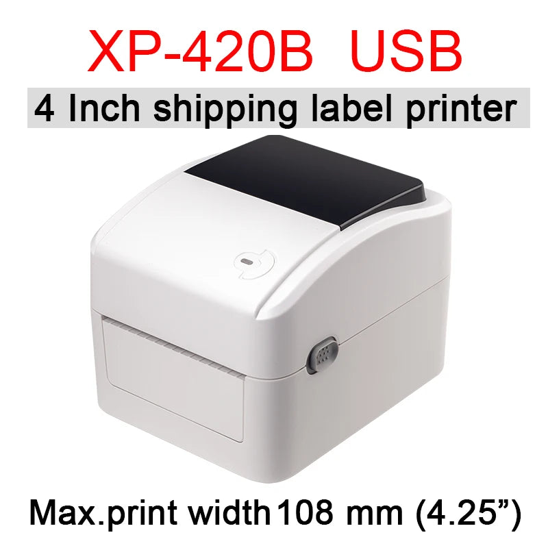 XP-460B/420B 4inch Shipping label/Express/Thermal Barcode Label printer Compatible with shipping label  4x6 inches Label