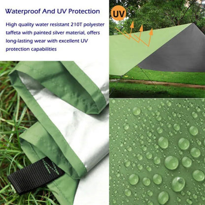 Camping Hammock with Bug Net and Rainfly Tarp,118x118in Portable Waterproof and UV Protection Hammock Tent for Indoor, Outdoor