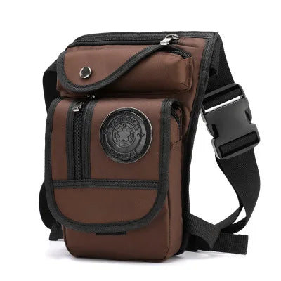 Men Waterproof Nylon Drop Leg Bag Fanny Waist Pack Thigh Belt Hip Bum   Motorcycle Riding Multi-purpose Pouch