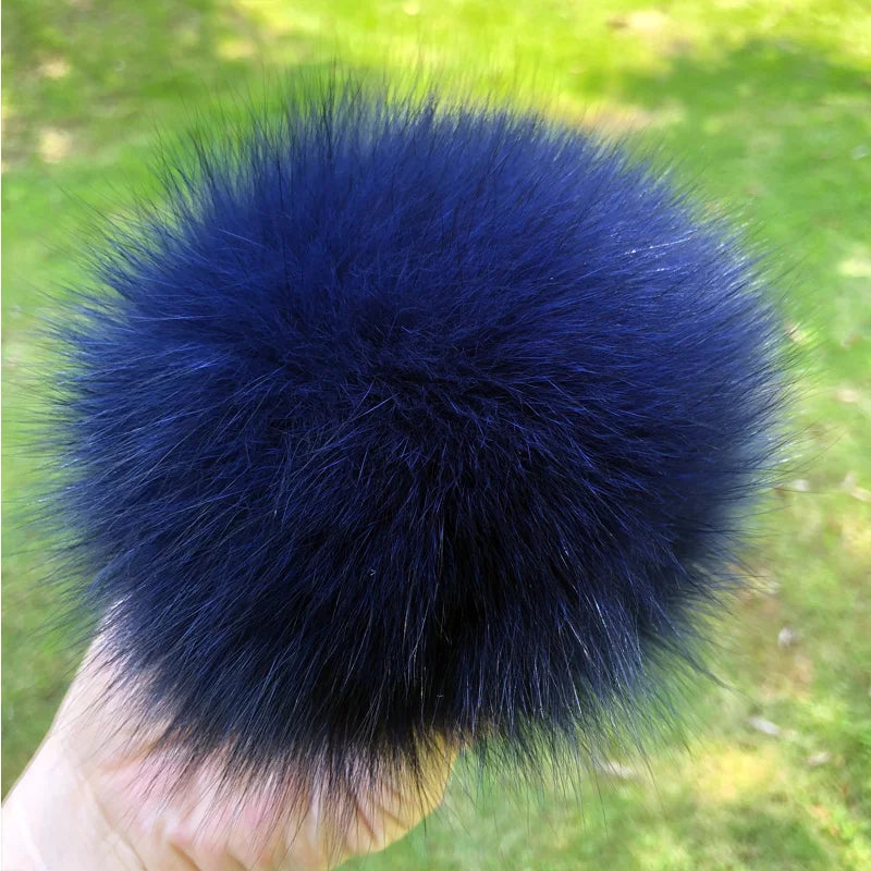 Real natural fox fur pompom raccoon fur pom pom for hat beanies For Caps Bags Scarf