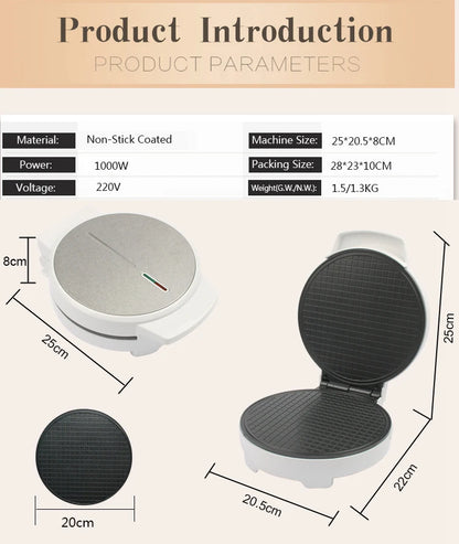 Electric Crispy Egg Roll Maker Ice Cream Cone Machine Omelet Sandwich Iron Mold Crepe Baking Pan Waffle Pancake Pie Frying Grill